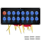 12V Marine Push Button Switch Panel Stainless Steel for Boat RV Camper Horn Nav