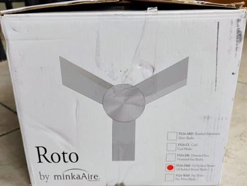 Minka Aire Roto Ceiling Fan, Oil Rubbed Bronze - F524-ORB - Picture 3 of 6