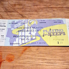 2009 WNBA Season Ticket Stub Chicago Sky vs Washington Mystics UIC Pavilion
