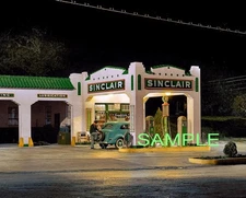 1939 SINCLAIR GAS STATION Color 8.5X11 Photo