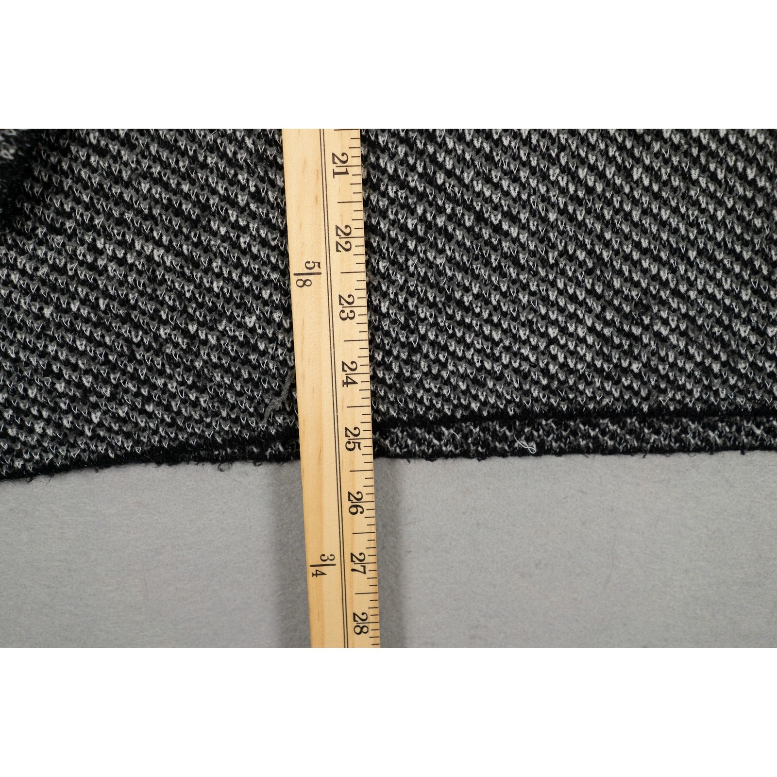 Free People Womens Sweater Large Oversized Boxy Crewneck Marled Black White Knit image 5
