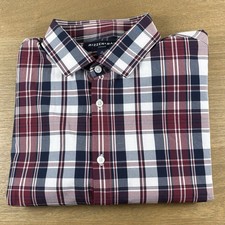 New Mizzen  Main Leeward Tartan Plaid Shirt Mens Size XL Trim Fit Button Front