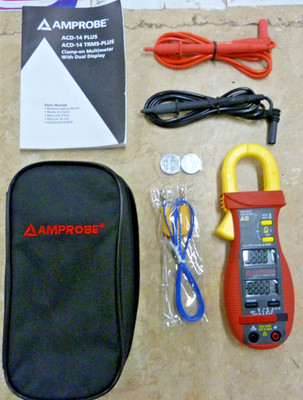 Clamp Multimeter Amprobe ACD-14-PLU w/ Banana plug K-type thermocouple Test lead