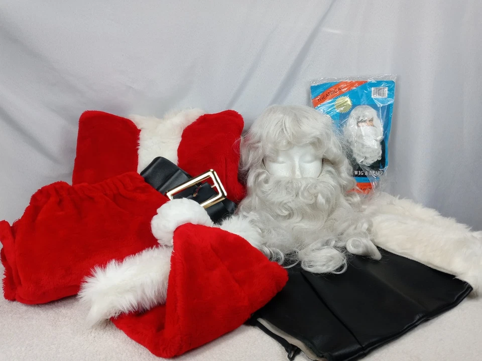 Traje de Papá Noel de lujo para hombre disfraz de Navidad profesional conjunto de 4 piezas + extras Foto 2 de 4