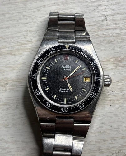 NEEDS REPAIR Vintage OMEGA Seamaster Chronometer Geneve F300 Electronic 198.0005