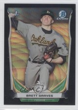 2014 Bowman Draft Chrome Black Wave Refractor Brett Graves #CDP73 0c6