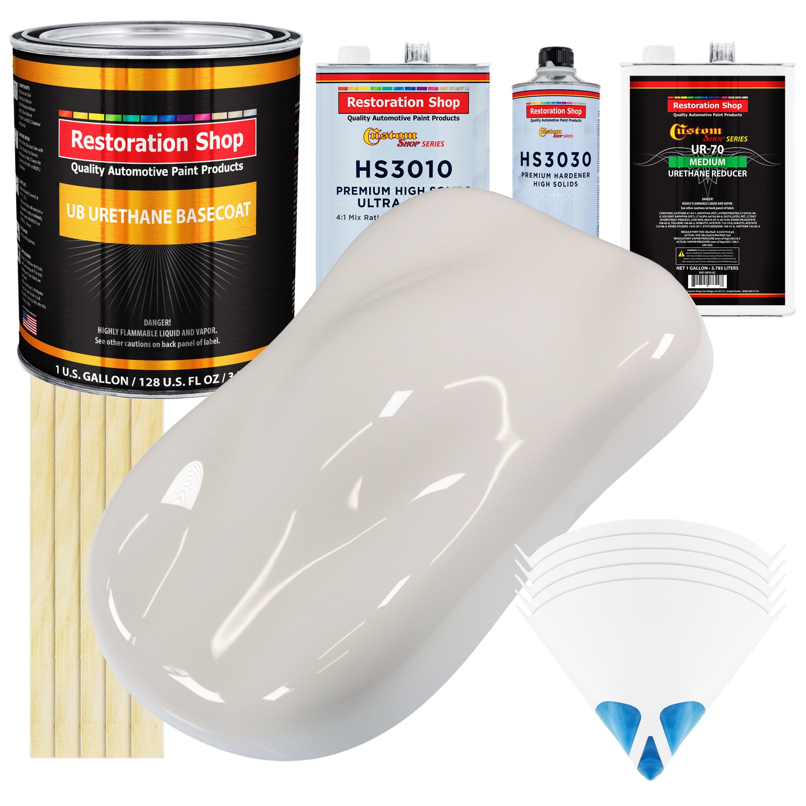 Oxford White Premium Gallon Kit URETHANE BASECOAT Car Auto Body Paint Kit