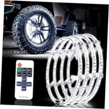4PCS 15.5" Super Bright Double Row White Wheel Lights Rim 15.5inch-double row