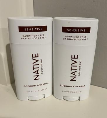 Native-Sensitive -Coconut and Vanilla Deodoran t -Aluminum Free 2.65 oz 2 Pk