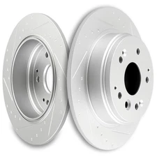 Rear Slotted Brake Discs Rotors Pair Fits for 1999-2008 Acura TL?1999-2012 Honda