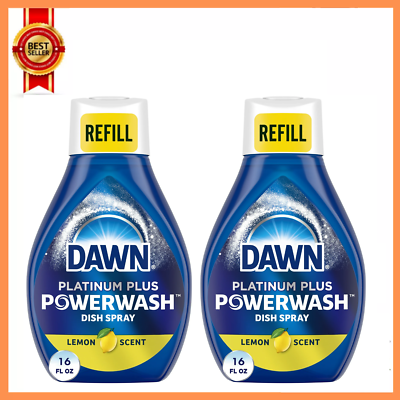 #ad 2 Pack Dawn Platinum Power Wash Dish Spray Dish Soap Lemon Refill 16 fl oz $11.99