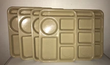 SiLite Cafeteria Lunch Trays Divided Melamine Vintage #614 Chicago IL Set Of 6