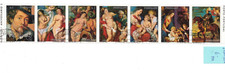 Paraguay Gemälde  Rubens  Streifen mit  Michelnr. 2998 - 3004 gestempelt