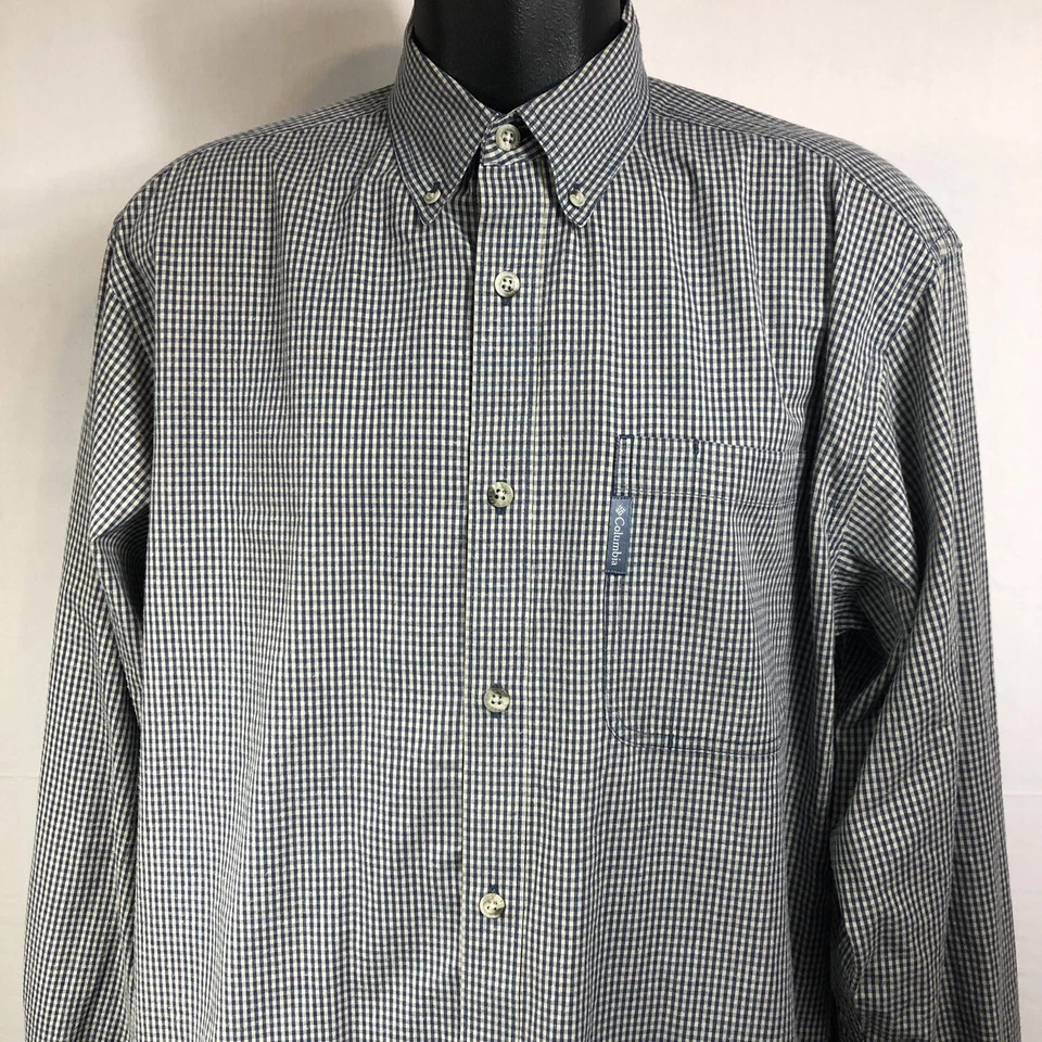 CAMISA DE VESTIR COLOMBIA PARA HOMBRE MANGA LARGA Talla Grande Cuadrada Patrón a Cuadros Gris Foto 3 de 4