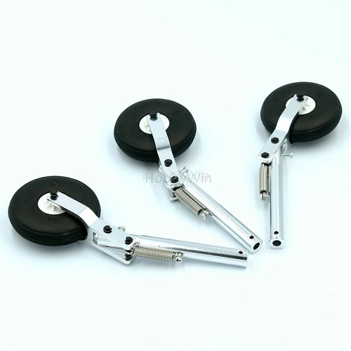 150mm Alum Spring Shock Absorb Landing Gear 5mm Recording with PU Tyre Ø55x15mm - Picture 6 of 12