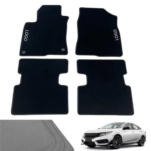 Fit for Honda Civic 1995-2024 Car Floor Mats Original Velour Carpets Auto Pads - Picture 22 of 33