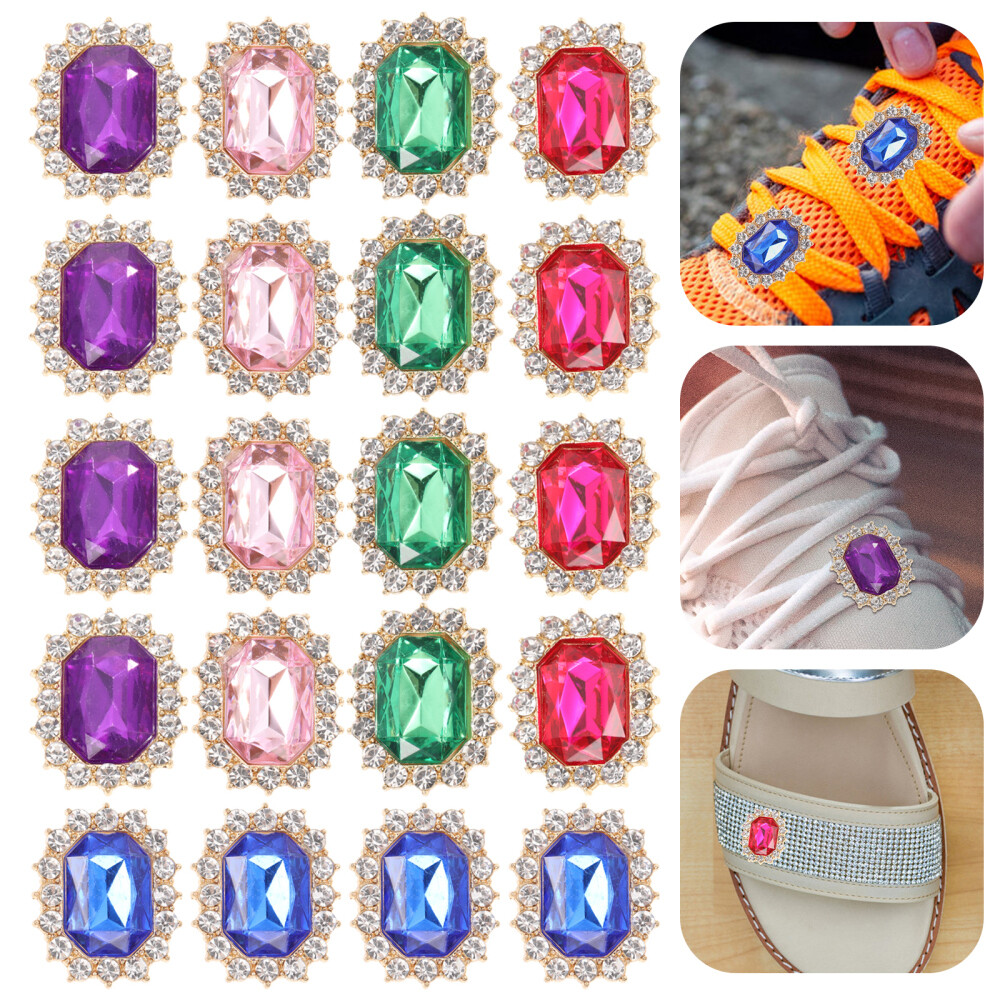 20 Pcs Shoelace Rhinestone Jewelry Shoelaces Decorations Accessories for Teens