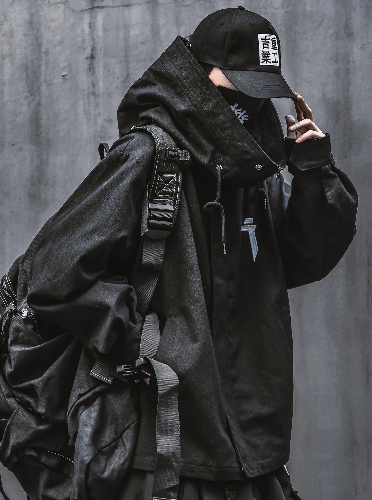 Niepce i-Tech Techwear Jacket Urban Streetwear Asian Hip Hop Funnel Hoodie image 4