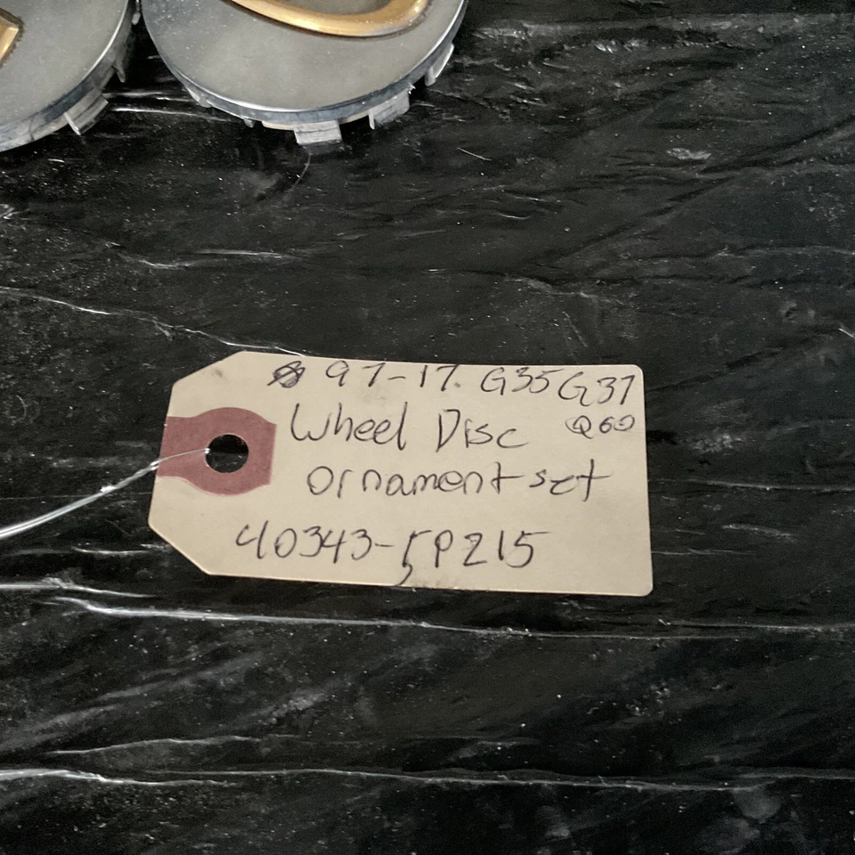 Juego de 4 adornos de disco de rueda 97-17 Infiniti G35 G37 Q60 40343-5P215 Foto 3 de 4