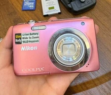 Nikon S2600 Coolpix Digital Camera 14.0 MP 5X Optical Zoom &Battery SD Card Pink