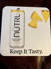 NUTRL VODKA SELTZER  BEER COASTER MINT CONDITION COOL SUPER LOW PRICE !!!!