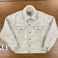 Vintage Levi s Men s Medium Sherpa Faded Denim Jean Jacket Vtg 80s 90s Washed