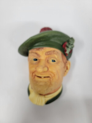Vintage Bossons Chalkware 1969 Jock Man s Head Face Wall Sculpture Decor England