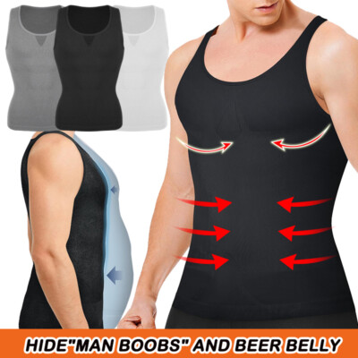 Men Gynecomastia Compress Tank Top Mens Slimming Body Shaper Vest Abs Undershirt