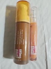 Uoma by Sharon C Flawless Skin Foundation Brown Sugar T2 & Peachy Lip Gloss Lot