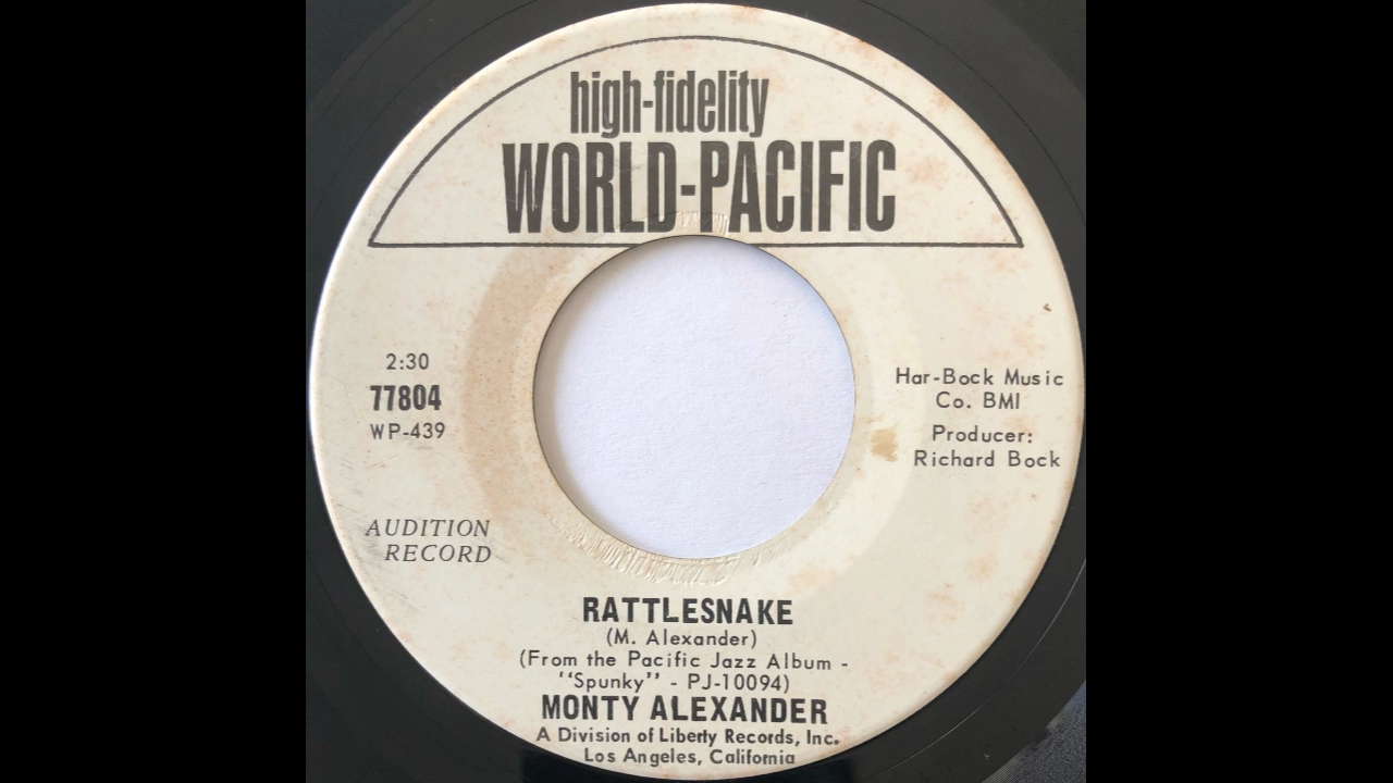 Monty Alexander Spunky / Rattlesnake VG Soul-Jazz World Pacific 77804 ...
