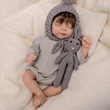 Lifelike Reborn Baby Dolls 18in Cloth Body Vinyl Limbs Sleeping Real Life Infant
