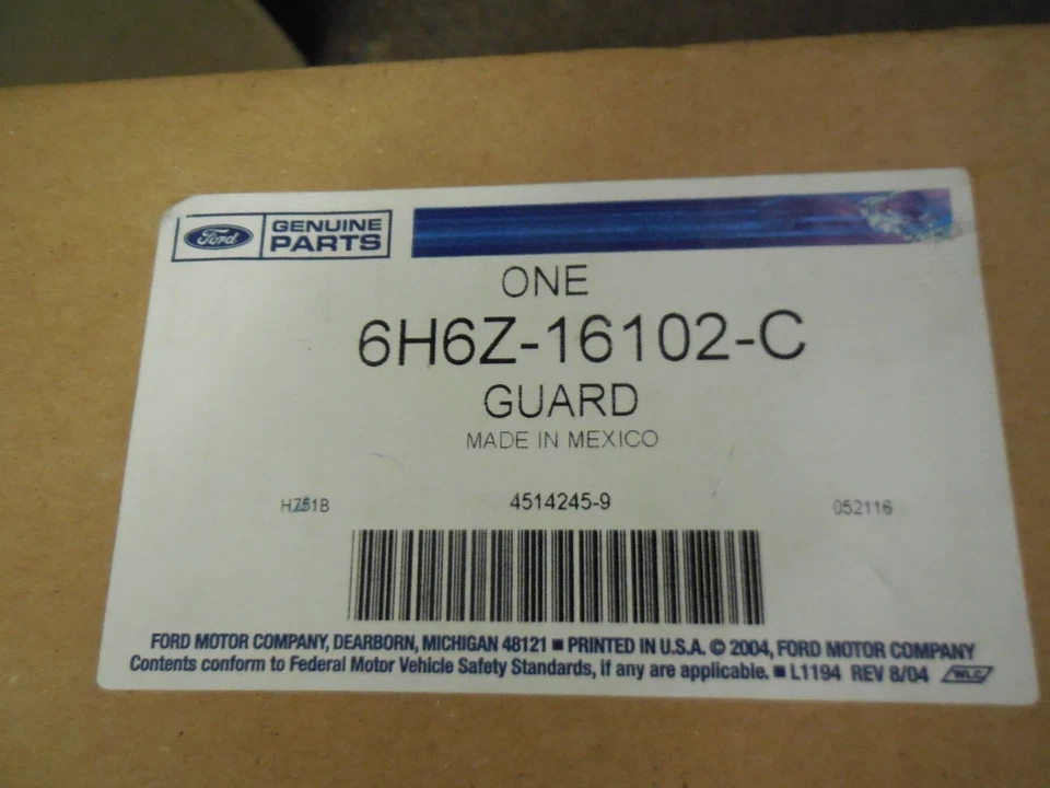 Новый 2007 - 2012 Lincoln MKZ переднее крыло брызговик щит LH 6H6Z-16102-C - Изображение 2 из 2