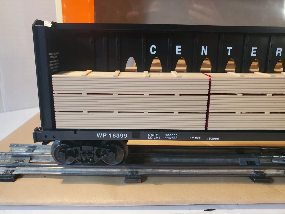 Vintage 1994 Lionel 6-16399 Western Pacific I-Beam Flatcar w/Wood Loads OB - Image 3 of 4