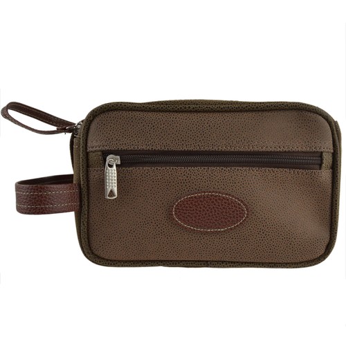 RED X Mens Classic Travel Twin Zip Washbag Berkeley Square Collection - Picture 2 of 6