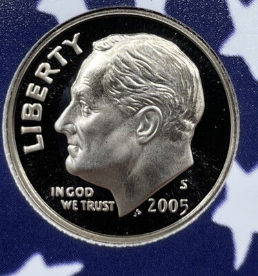 2005 S Clad Proof Roosevelt Dime from Proof Set with Free Shipping