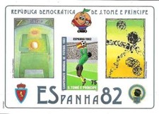 Timbre Sports Football St Thomas et Prince 781 ** non dentelé (70527EN)