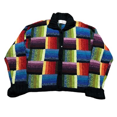 Knitwear Zara Rainbow Cardigan Rainbow Patchwork Sweater Womens