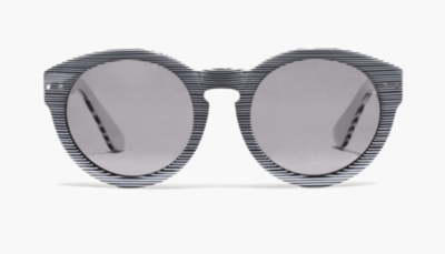 NWT Madewell Oversized Hepcat sunglasses black white stripe  display picture 1