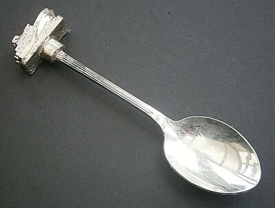 S113*) Vintage versilberter britischer Rettungsboot R.N.L.I Souvenir Sammler Löffel