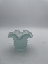 Vintage Light Blue Hobnail Glass Votive Tea light Candle Holder