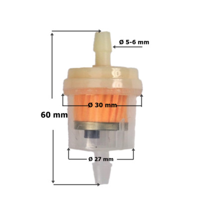Benzinfilter Kraftstofffilter mit Magnet Roller Motorrad Quad 5/6 mm (Lo.:m1b)