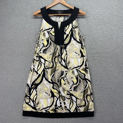 Macys Style & Co Womens M A-Line Split Neck Abstract Flower Pattern Mini  Dress | eBay