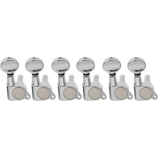 Guitar Tuning Pegs 6 In Line Tuners String Keys Machine Heads Chrome