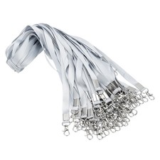 50pcs 48cm Lanyards Bulk Teacher Lanyards Durable Personalized w Clip Grey