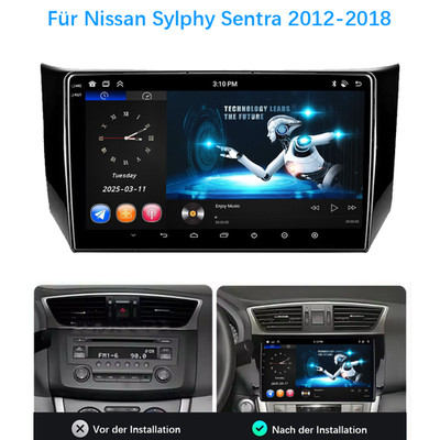 Für Nissan Sylphy Sentra 2012-2018 Stereo Autoradio GPS Carplay Multimedia WIFI