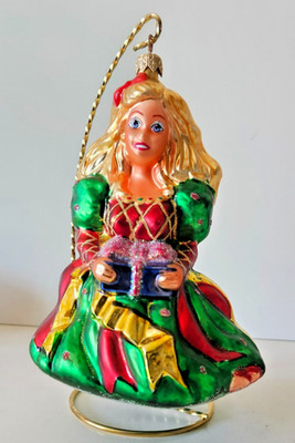 Vintage Rare Christopher Radko x Barbie Mattel Hand Blown Glass Ornament 1997