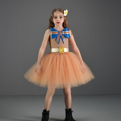 Kinder Mädchen M3GAN 2.0 Cosplay Kostüm Megan Halloween Party Fancy Tutu Kleid