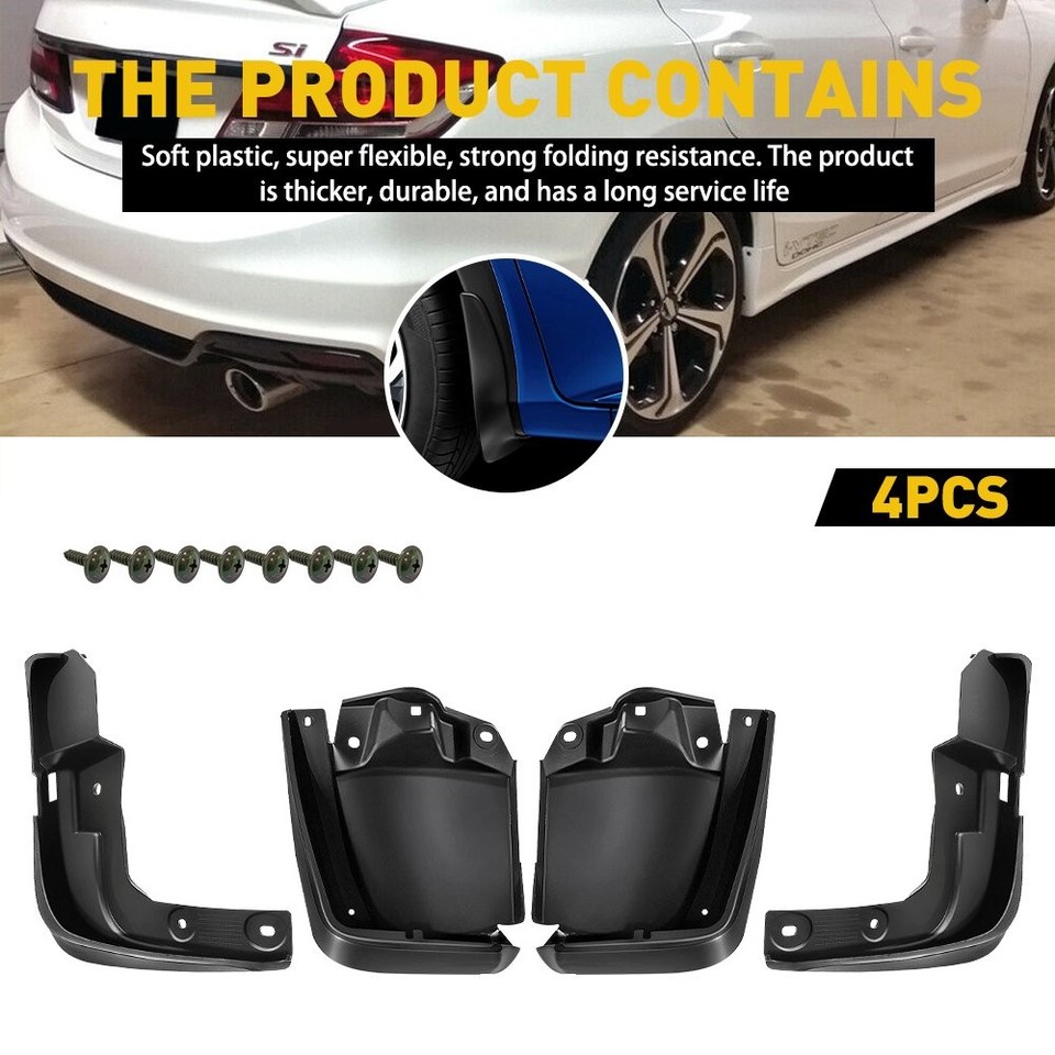 4x Front Rear Splash Mud Guards Flaps For 2012 2013 2014 2015 Honda ...