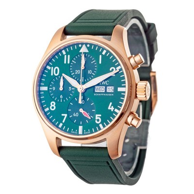 IWC Pilot's Watch Chronograph 41 Green Dial Rose Gold (IW388110)
