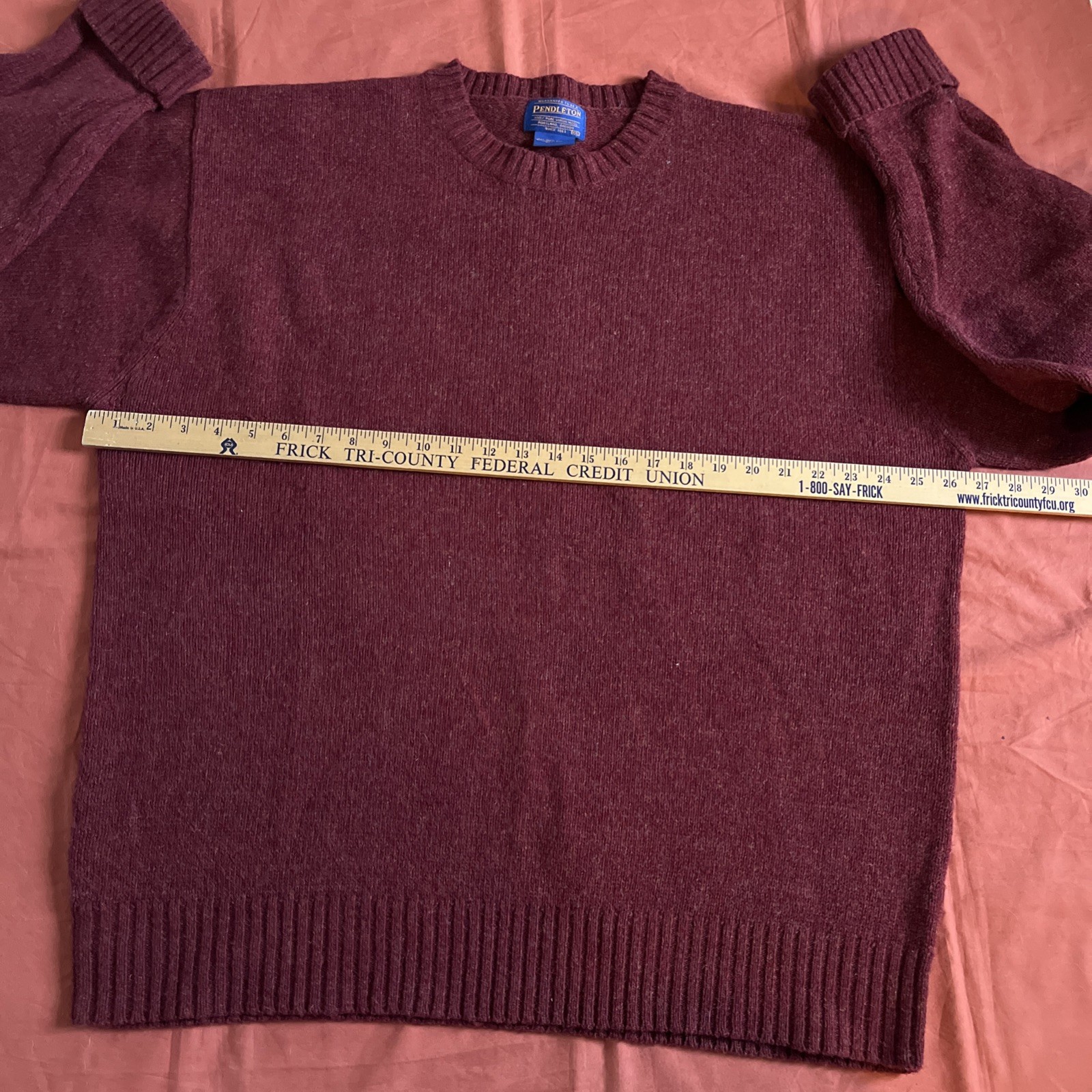 Pendleton Shetland Wool Pullover Sweater XXL Burg… - image 3